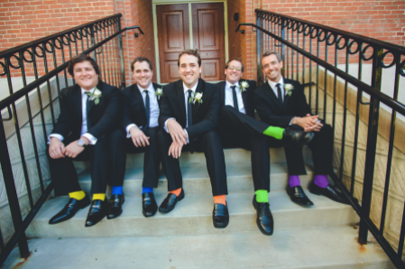 rainbow socks gay wedding